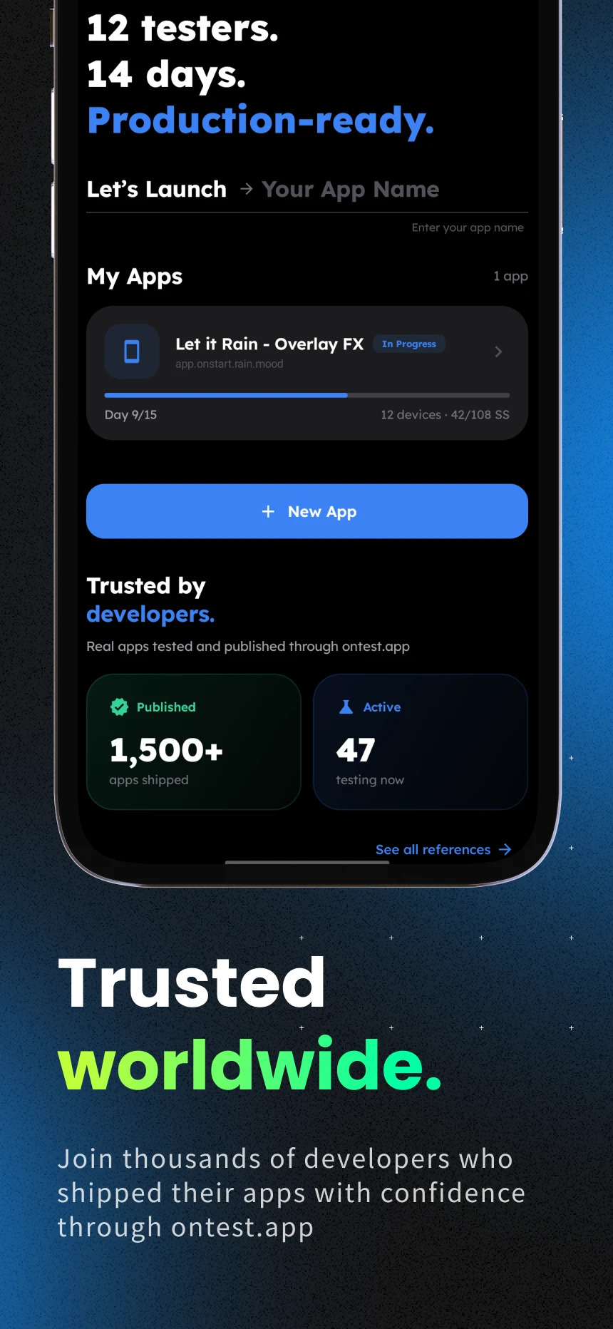 onTest app screen 3